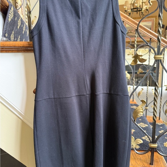 Talbots Summer Black Dress with Gold Buttons. Stretch material. EUC Size 4 - Picture 6 of 7